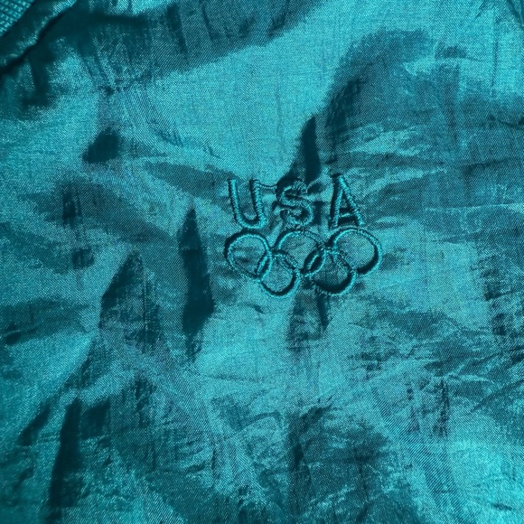 1990's USA Olympics Teal Pullover Windbreaker - Picture 5 of 10
